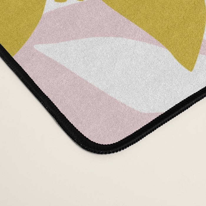 vibrant flowers pattern modern bouquet candy turquoise white summer tropics Desk Mat Gallery Image 4