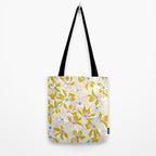 vibrant flowers pattern modern bouquet candy turquoise white summer tropics Tote Bag Gallery Image 2