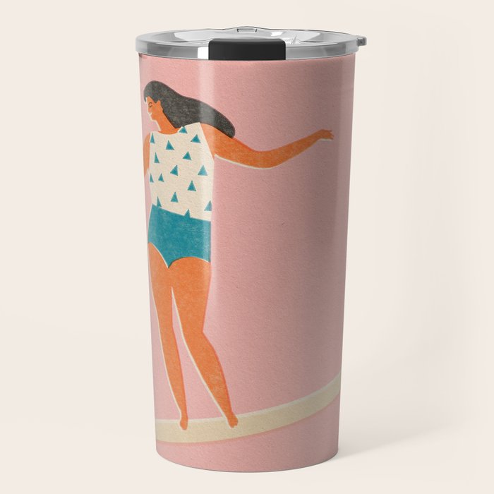 Surf girl print Travel Mug Gallery Image 1