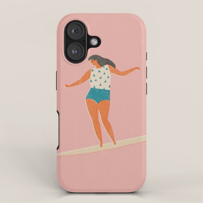 Surf girl print iPhone Case Gallery Image 1