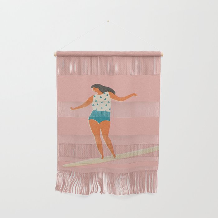 Surf girl print Wall Hanging Gallery Image 1