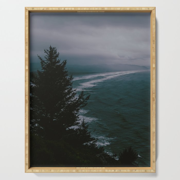 Dark Moody Coast Serving Tray Gallery Image 1