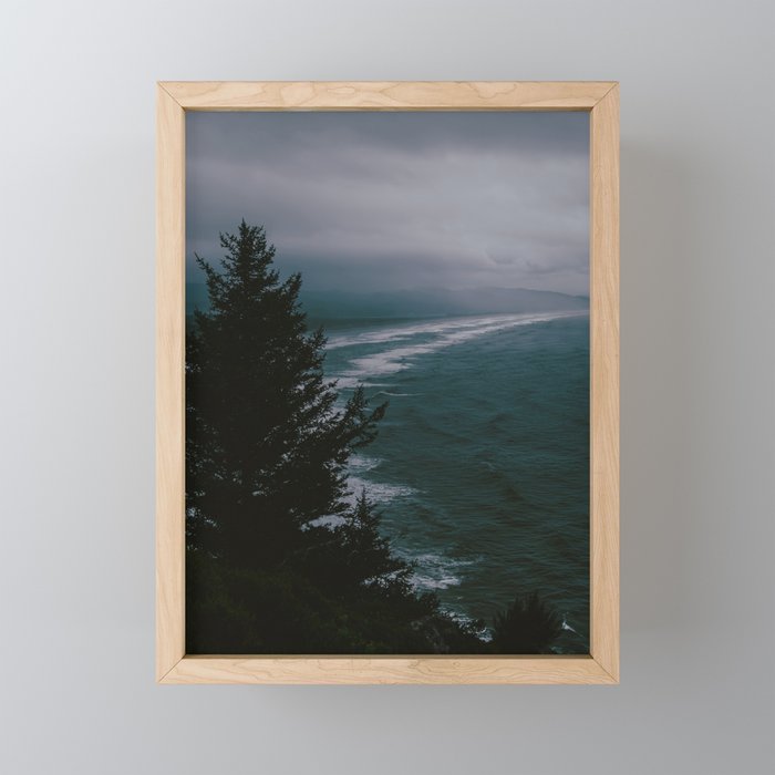 Dark Moody Coast Mini Art Print Gallery Image 1