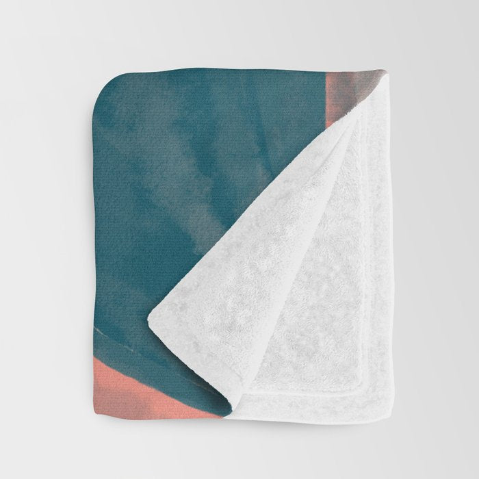 White Streams Through Pastel Shores | Abstract Shapes Design Throw Blanket Gallery Image 3
