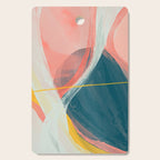 White Streams Through Pastel Shores | Abstract Shapes Design Cutting Board Gallery Image 1