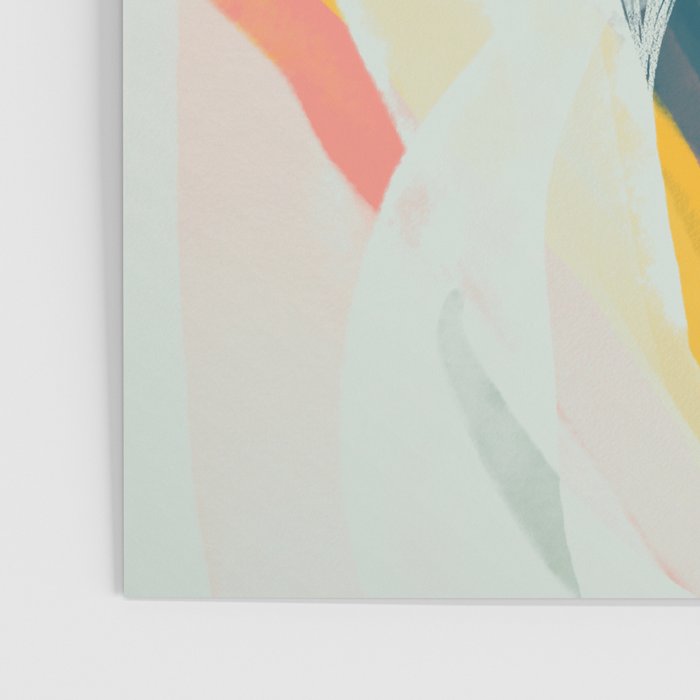 White Streams Through Pastel Shores | Abstract Shapes Design Poster Gallery Image 3
