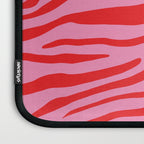 Pink On Red Zebra Animal Print Laptop Sleeve Gallery Image 3