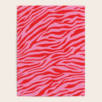 Pink On Red Zebra Animal Print Poster Gallery Image 4