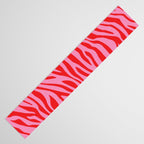 Pink On Red Zebra Animal Print Table Runner Gallery Image 3