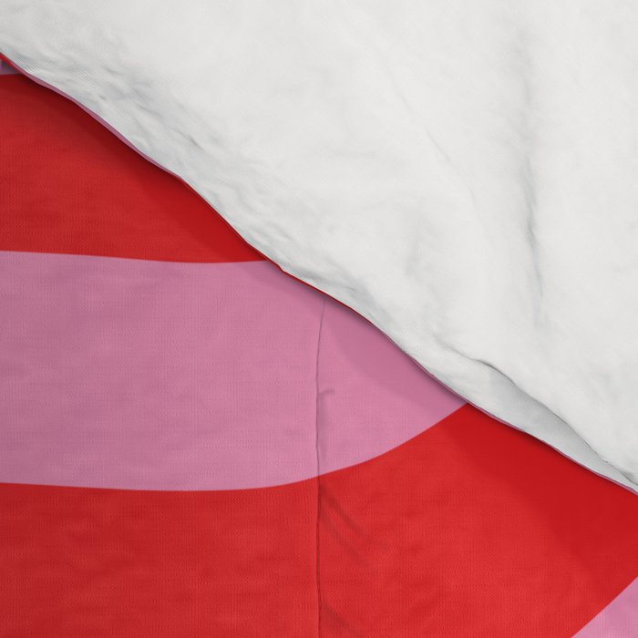 Pink On Red Zebra Animal Print Comforter Gallery Image 4