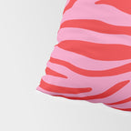 Pink On Red Zebra Animal Print Pillow Sham Gallery Image 4