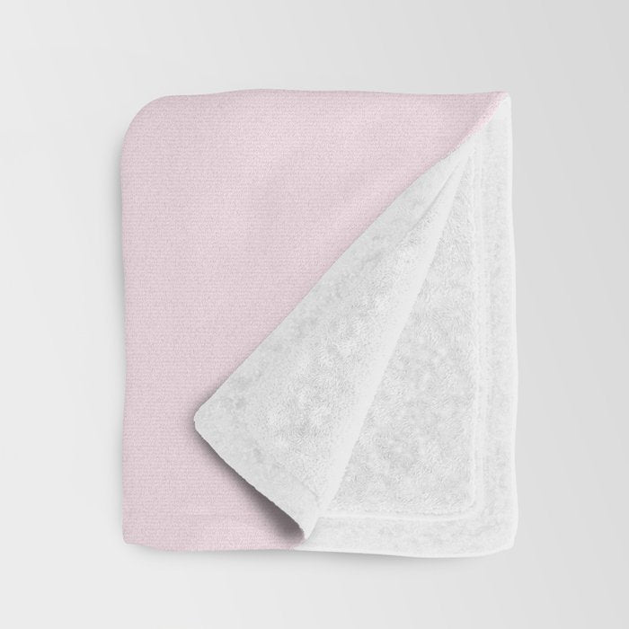 Color light pink Throw Blanket Gallery Image 3