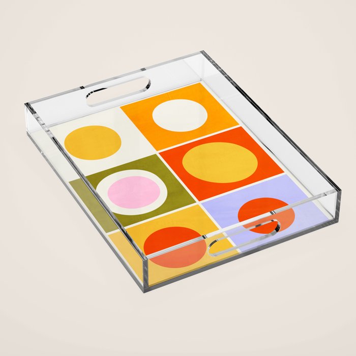 Colourplay & Concentric Circles: Mid Century Edition Acrylic Tray Gallery Image 1