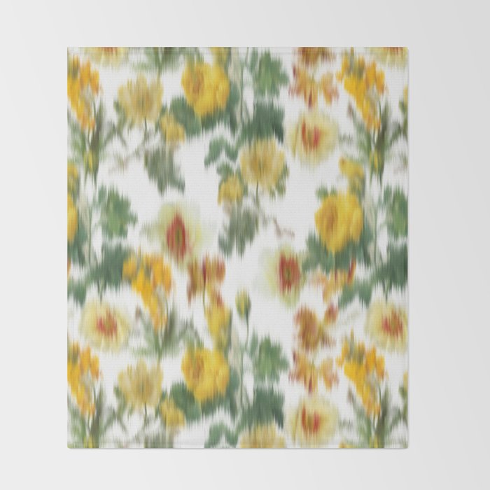 seamless pattern abstract texture background flowers Throw Blanket Gallery Image 2