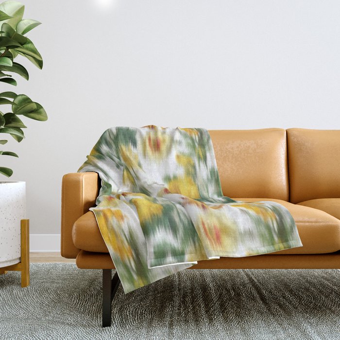 seamless pattern abstract texture background flowers Throw Blanket Gallery Image 1