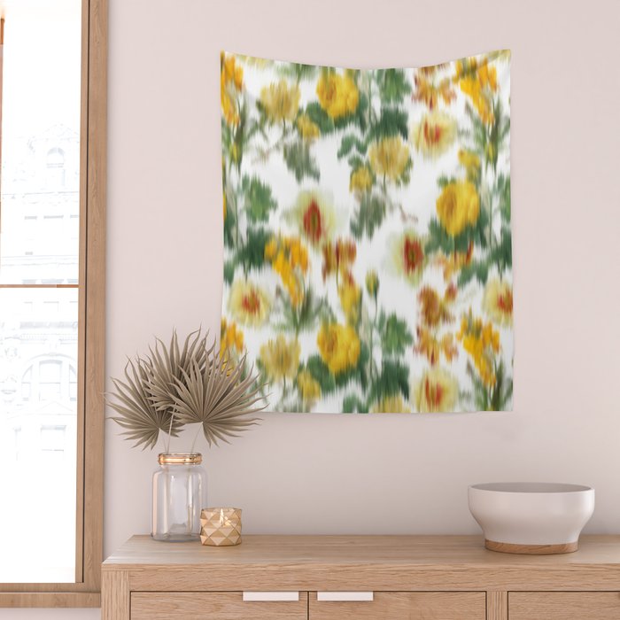 seamless pattern abstract texture background flowers Wall Tapestry Gallery Image 2