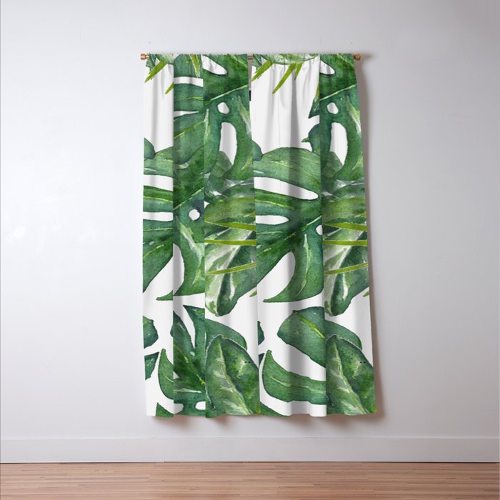 Monstera Leaves Window Curtain Gallery Image 3