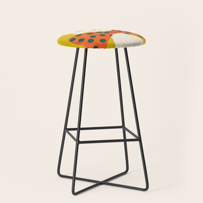 Cat with incredebly oversized humongous bowtie Stool Gallery Image 1