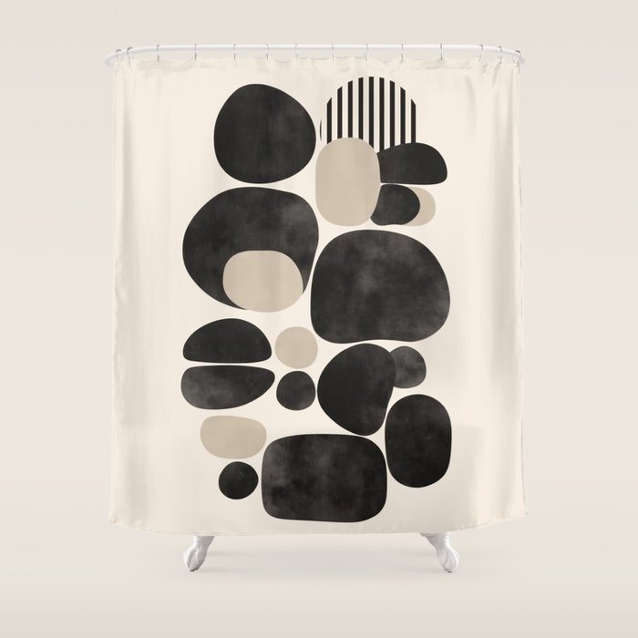 Pebble Form Shower Curtain Gallery Image 1