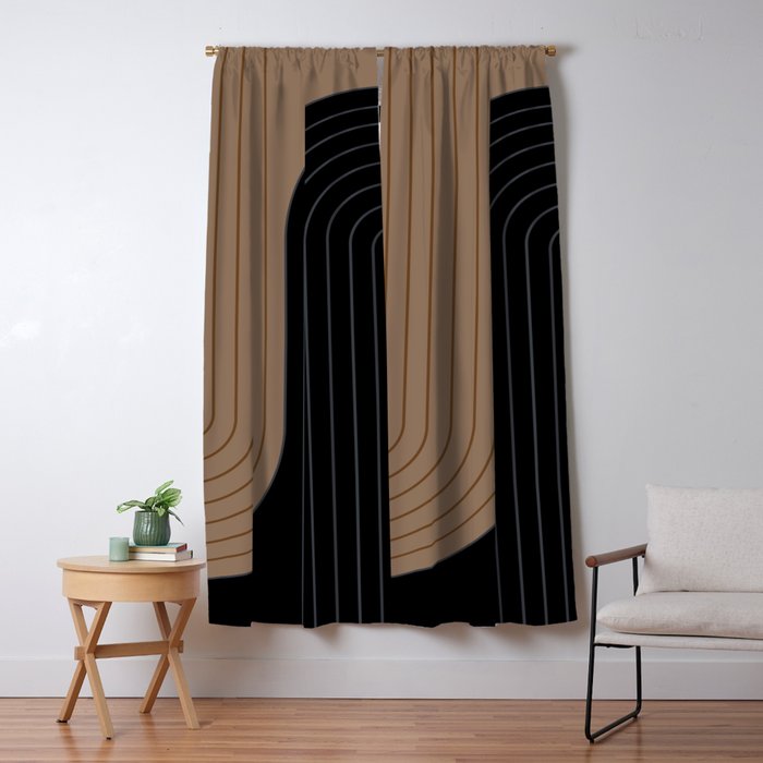 Two Tone Line Curvature XXXVI Window Curtain Gallery Image 5
