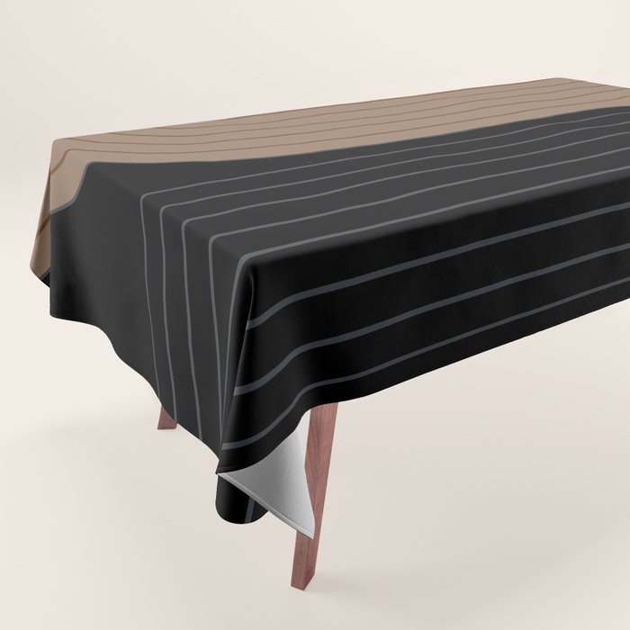 Two Tone Line Curvature XXXVI Tablecloth Gallery Image 1