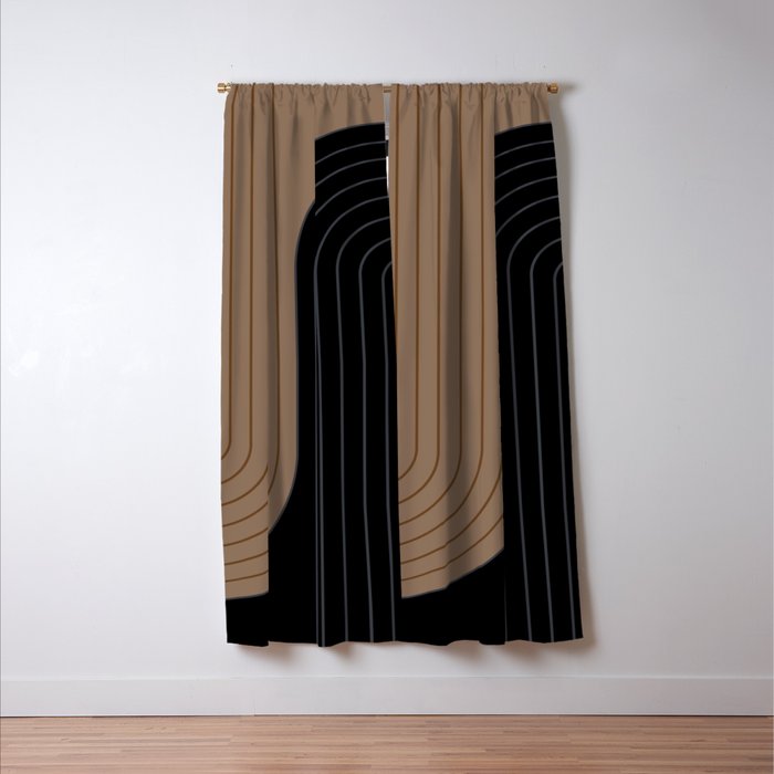 Two Tone Line Curvature XXXVI Window Curtain Gallery Image 3
