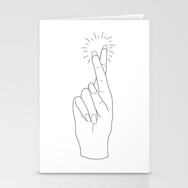 Fingers Crossed Stationery Card Gallery Image 2