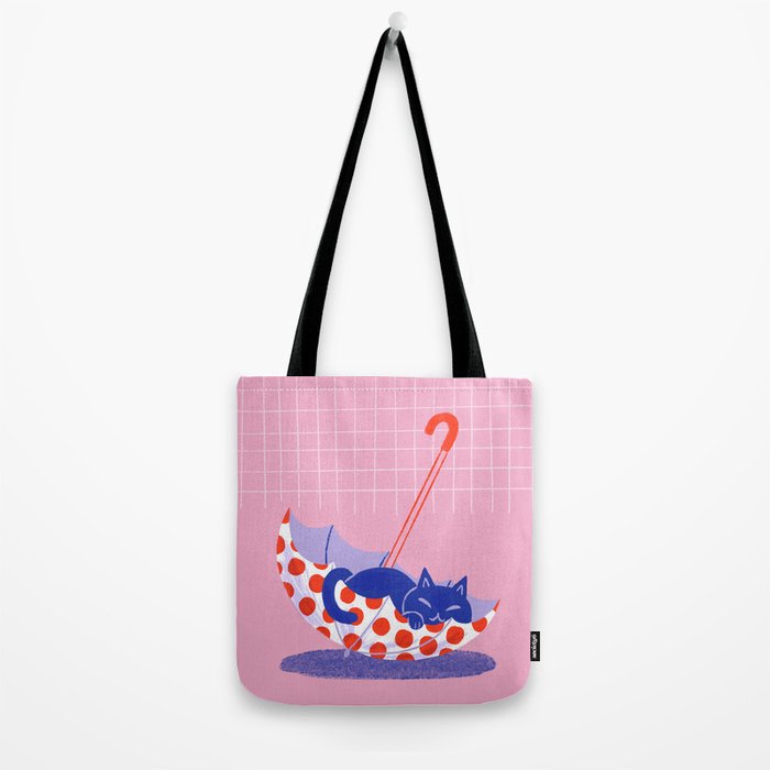 Umbrella Cat Tote Bag Gallery Image 2