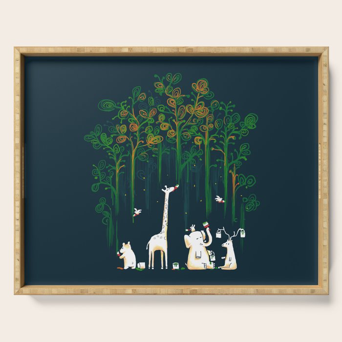 Re-paint the Forest Serving Tray Gallery Image 1