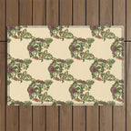 Botanical French Bulldog Outdoor Rug Gallery Image 1