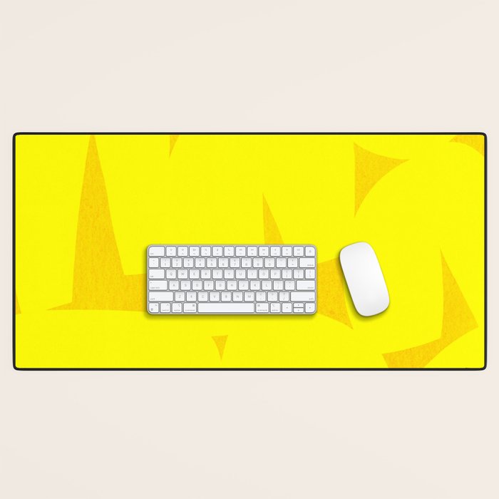 Yellow abstract shapes N02 Desk Mat Gallery Image 1
