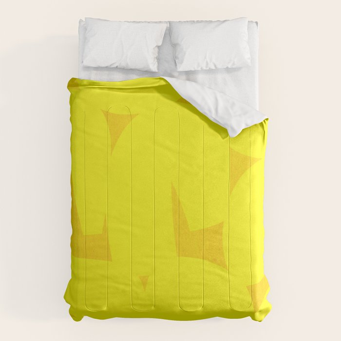 Yellow abstract shapes N02 Comforter Gallery Image 6