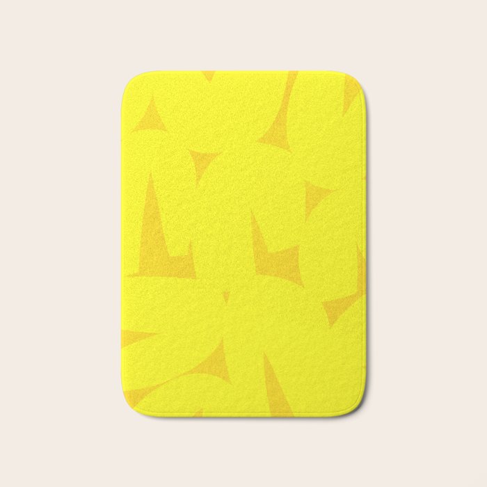 Yellow abstract shapes N02 Bath Mat Gallery Image 1