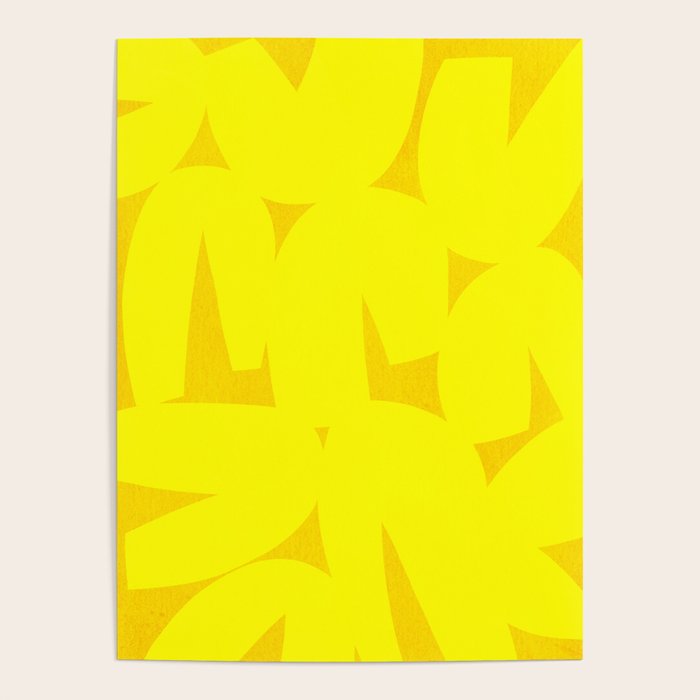Yellow abstract shapes N02 Poster Gallery Image 4