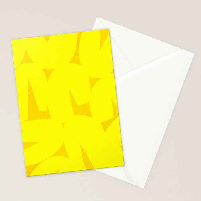 Yellow abstract shapes N02 Stationery Card Gallery Image 2