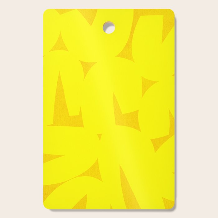 Yellow abstract shapes N02 Cutting Board Gallery Image 1