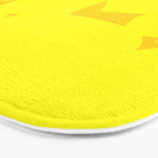 Yellow abstract shapes N02 Bath Mat Gallery Image 3