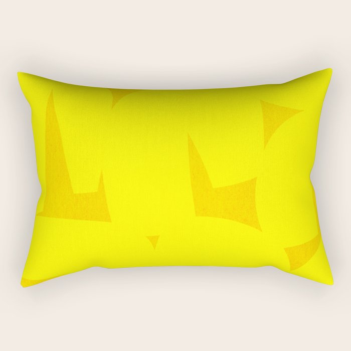 Yellow abstract shapes N02 Rectangular Pillow Gallery Image 2