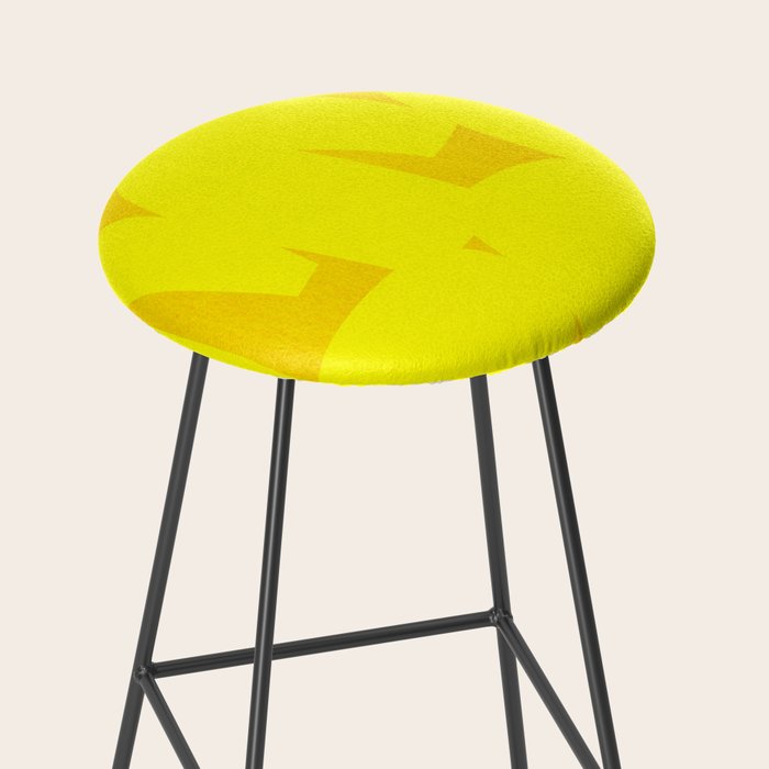 Yellow abstract shapes N02 Stool Gallery Image 2