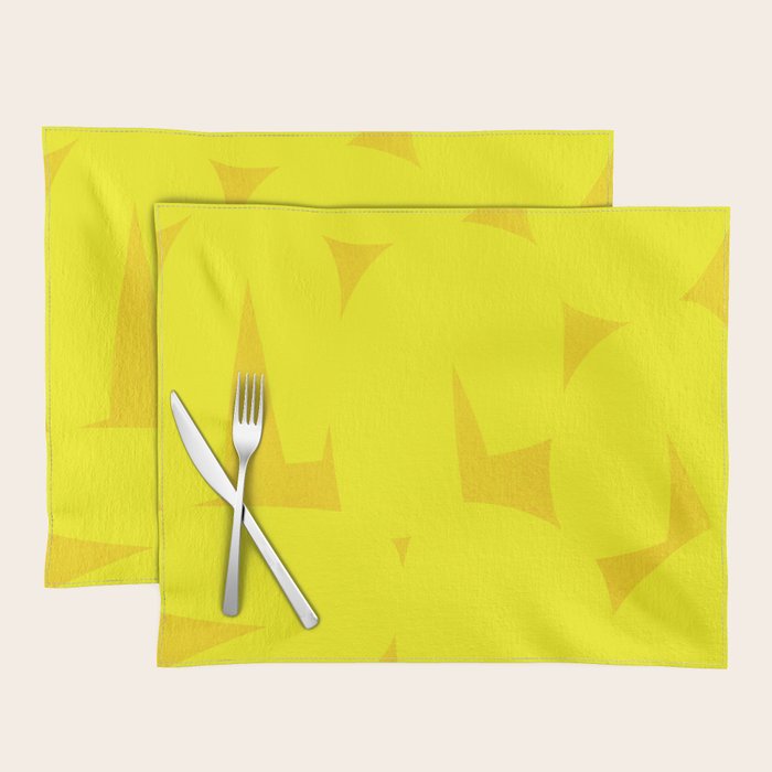 Yellow abstract shapes N02 Placemat Gallery Image 1