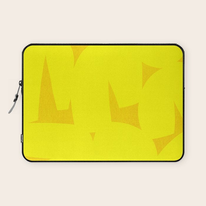 Yellow abstract shapes N02 Laptop Sleeve Gallery Image 1
