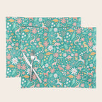 Dinosaurs + Unicorns on Teal Placemat Gallery Image 1