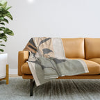 Tropical Leaf- Abstract Art 23 Throw Blanket Gallery Image 1