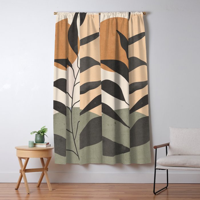 Tropical Leaf- Abstract Art 23 Window Curtain Gallery Image 5