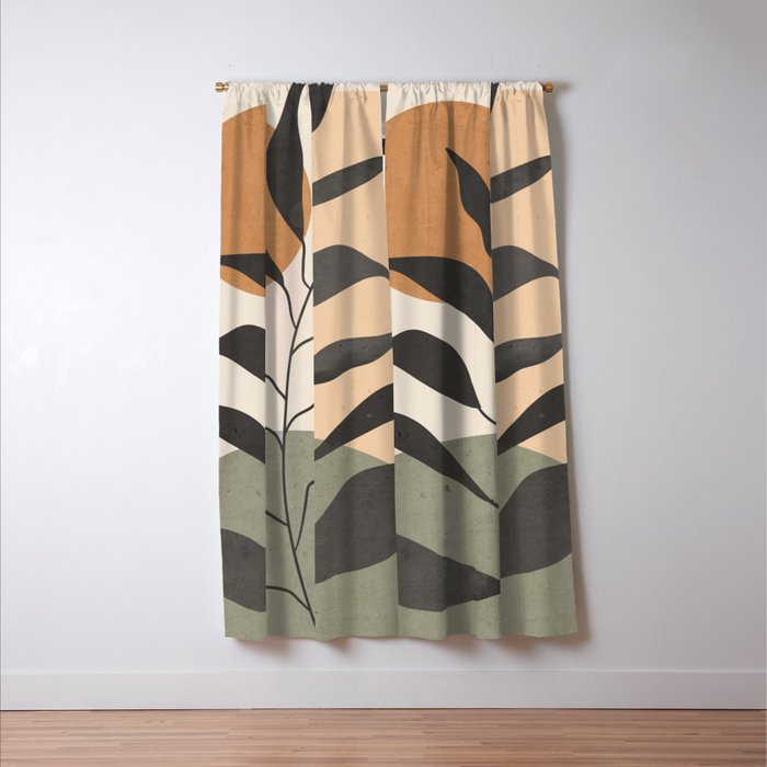 Tropical Leaf- Abstract Art 23 Window Curtain Gallery Image 3