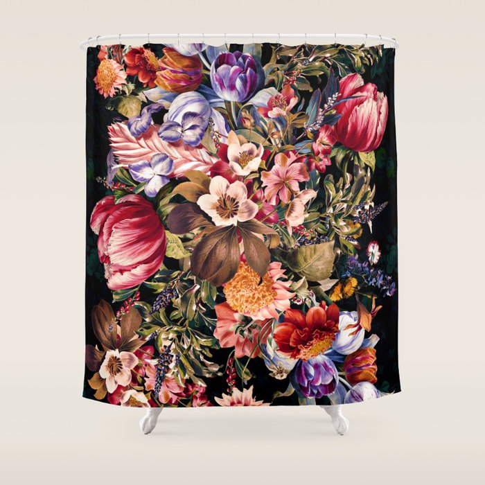 Midnight Garden VII Shower Curtain Gallery Image 1