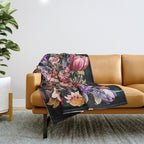 Midnight Garden VII Throw Blanket Gallery Image 1