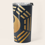 Golden Yin Yang I Ching Travel Mug Gallery Image 2