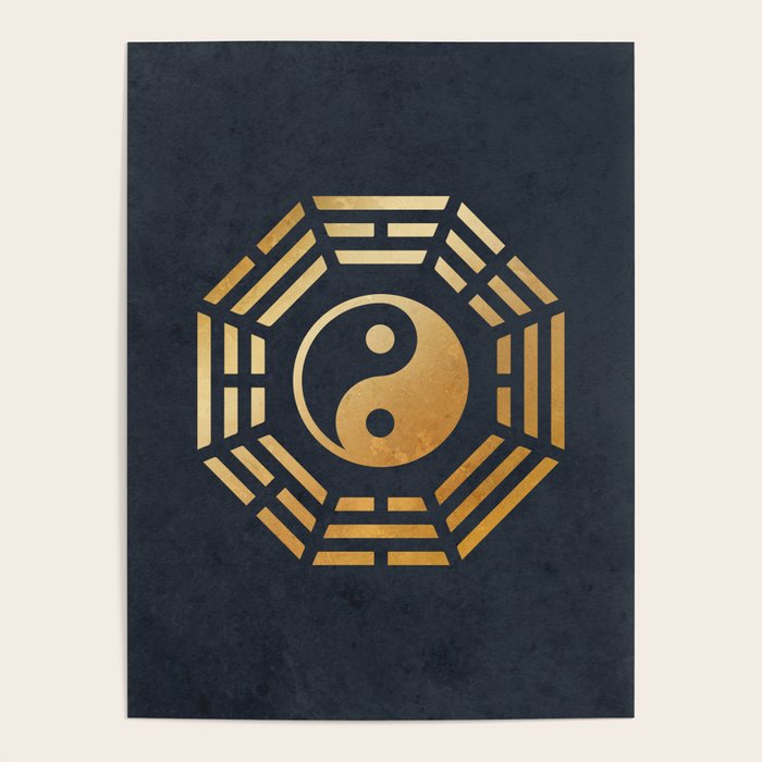 Golden Yin Yang I Ching Poster Gallery Image 4