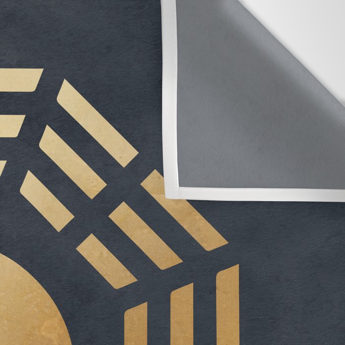 Golden Yin Yang I Ching Wall Tapestry Gallery Image 3